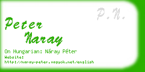 peter naray business card